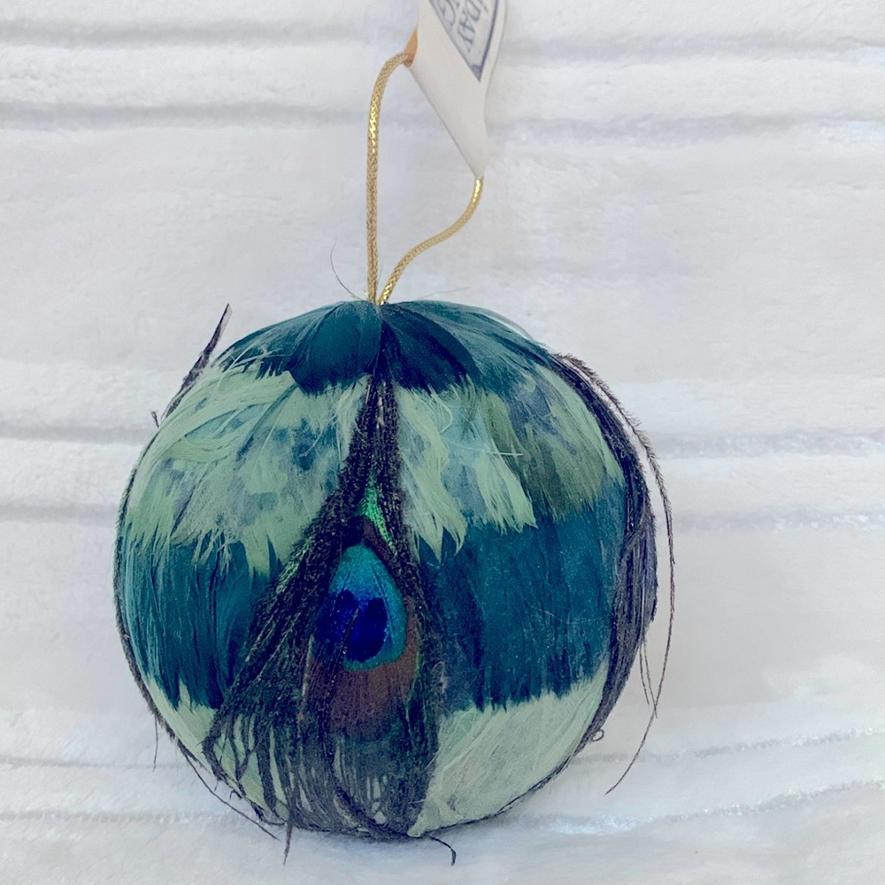 Holiday Living Feather Peacock Ornament